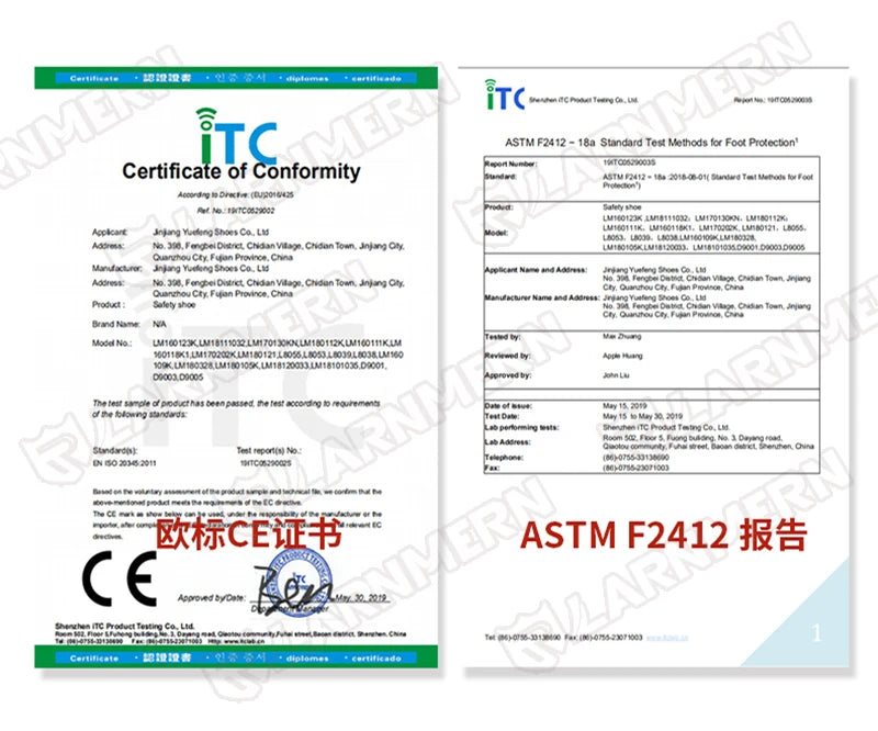 LARNMERN
Safety Shoes
Men Anti-static Work Shoes
SRC Slip On Steel Toe Shoes 
Breathable Construction Sneaker