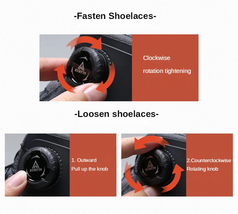 HUMTTO Waterproof Hiking Shoes Mountain Trekking Boots Black Camping Sneakers for Men Safety Climbing Sport Tactical Mens Shoes