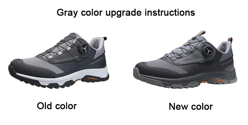 HUMTTO Waterproof Hiking Shoes Mountain Trekking Boots Black Camping Sneakers for Men Safety Climbing Sport Tactical Mens Shoes