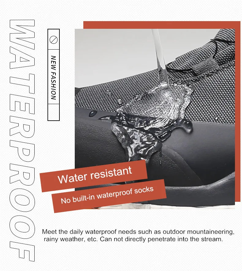 HUMTTO Waterproof Hiking Shoes Mountain Trekking Boots Black Camping Sneakers for Men Safety Climbing Sport Tactical Mens Shoes