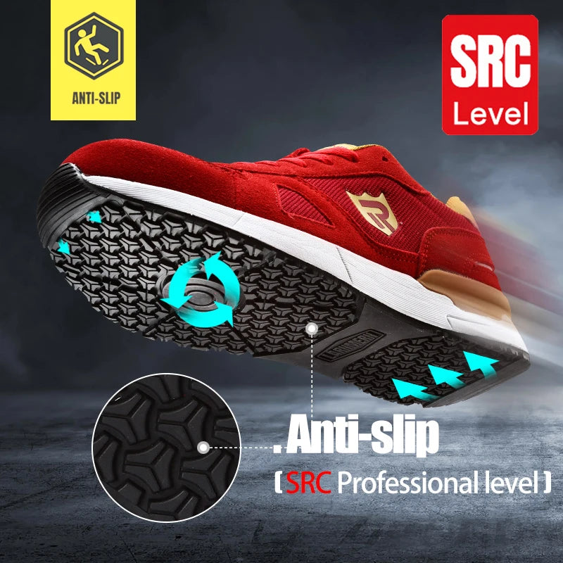 LARNMERN
Safety Shoes
Men Anti-static Work Shoes
SRC Slip On Steel Toe Shoes 
Breathable Construction Sneaker