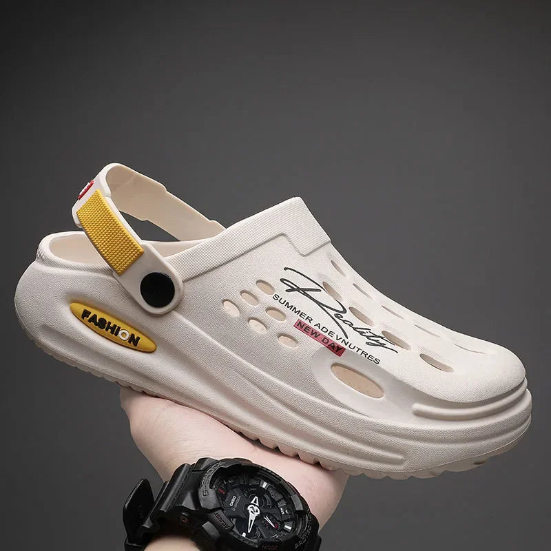 Classic Clog Men Casual Sandals Unisex Closed-Toe Slip-Ons Outdoor Men's Breathable Beach Shoes Slippers