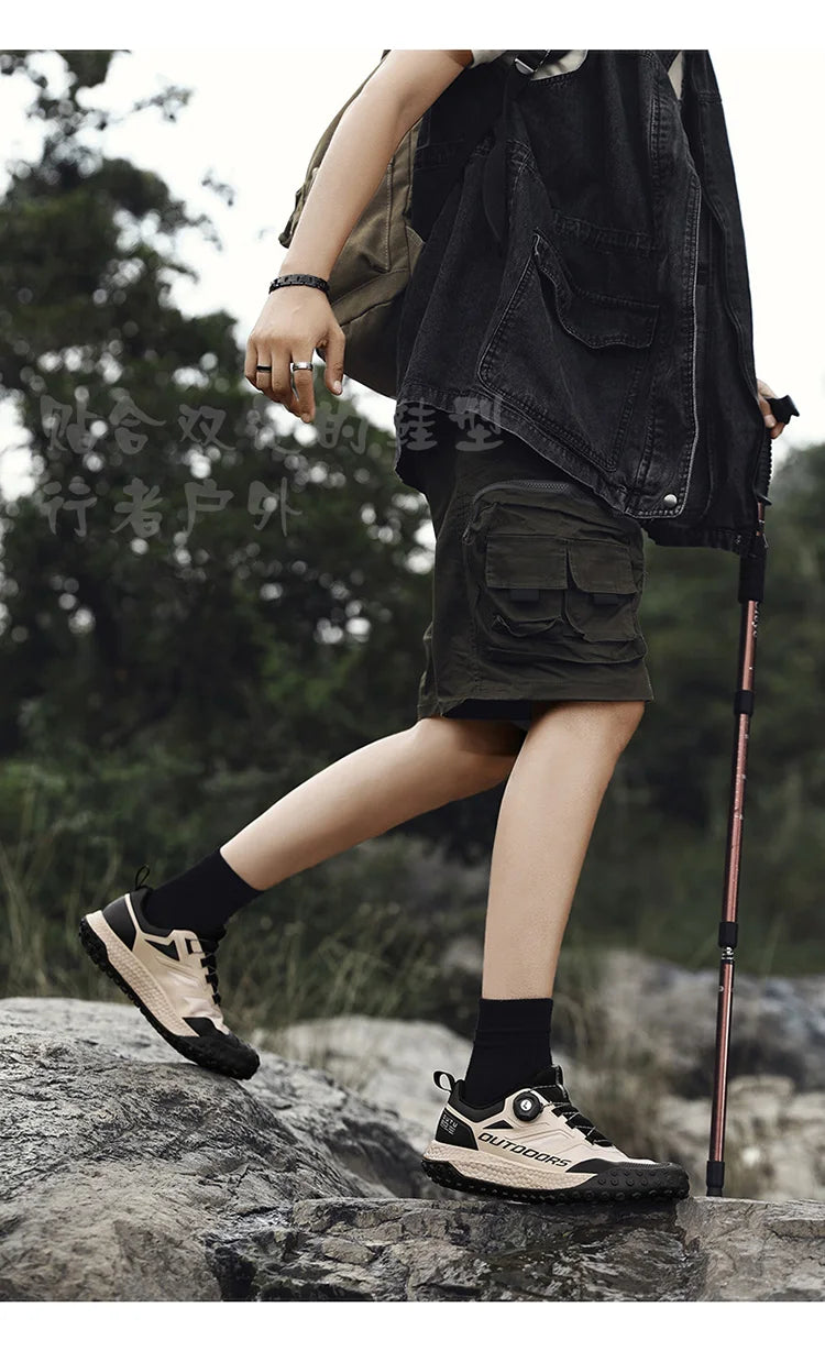 Brand Men’s Hiking Shoes Waterproof Non-slip Sneakers Lightweight Wear-Resistant Climbing Trekking Sneakers  Male Walking Shoes