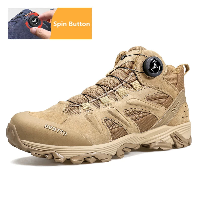 HUMTTO Waterproof Hiking Shoes Leather Outdoor Sneakers for Men Trekking Boots Male Camping Hunting Mens Tactical Ankle Boots
