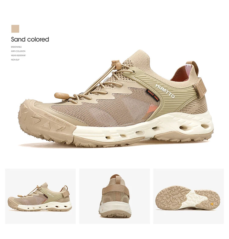 HUMTTO Summer Water Hiking Shoes for Men Breathable Mens Sneaker 2025 Outdoor Beach Sandals Fishing Climbing Wading Man Sneakers