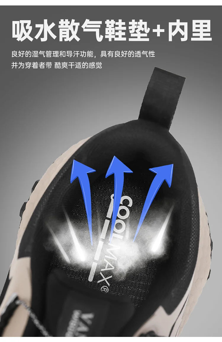 Brand Men’s Hiking Shoes Waterproof Non-slip Sneakers Lightweight Wear-Resistant Climbing Trekking Sneakers  Male Walking Shoes