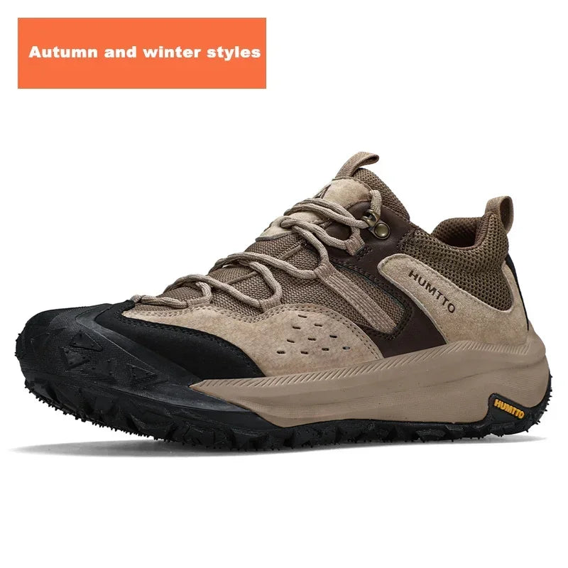 HUMTTO Breathable Trekking Shoes 
Outdoor Men's Sports Shoes 
Non-slip Hiking Boots for Men 
Leather Safety Walking Sneakers Man