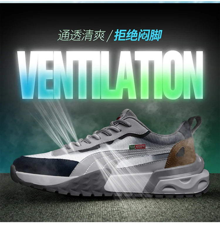 Men's Running Shoes Mesh Breathable Casual Shoes  Fashion Chunky Sneakers Men Outdoor Sports Tennis Shoes