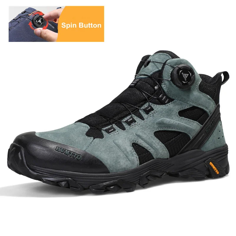 HUMTTO Waterproof Hiking Shoes Leather Outdoor Sneakers for Men Trekking Boots Male Camping Hunting Mens Tactical Ankle Boots