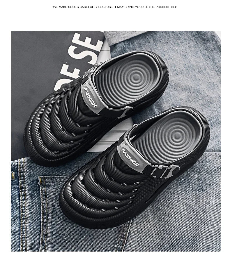 Original Designer Summer Slippers Men Clogs Platform Women Beach Sandals Outdoor Casual Non-slip Footwear Men Sandals