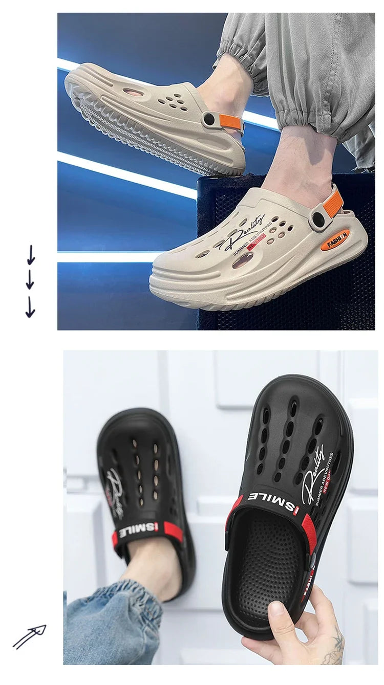 Classic Clog Men Casual Sandals Unisex Closed-Toe Slip-Ons Outdoor Men's Breathable Beach Shoes Slippers