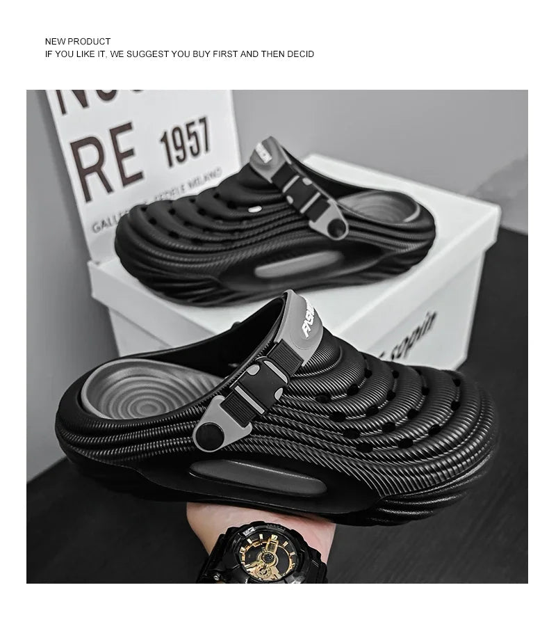 Original Designer Summer Slippers Men Clogs Platform Women Beach Sandals Outdoor Casual Non-slip Footwear Men Sandals