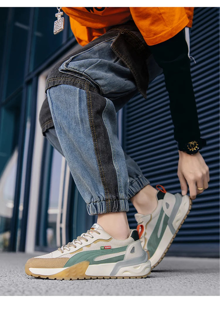 Men's Running Shoes Mesh Breathable Casual Shoes  Fashion Chunky Sneakers Men Outdoor Sports Tennis Shoes