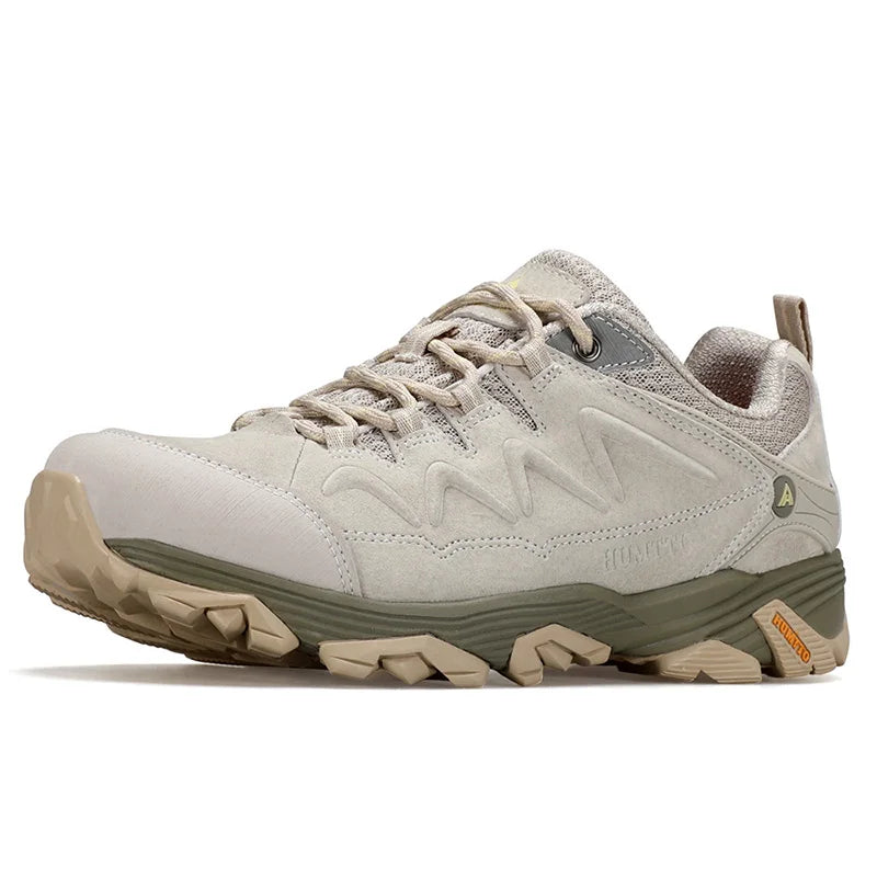 HUMTTO Genuine Leather Men's Sports Shoes Non-slip Hiking Shoes Winter Outdoor Safety Sneakers Breathable Trekking Boots for Men