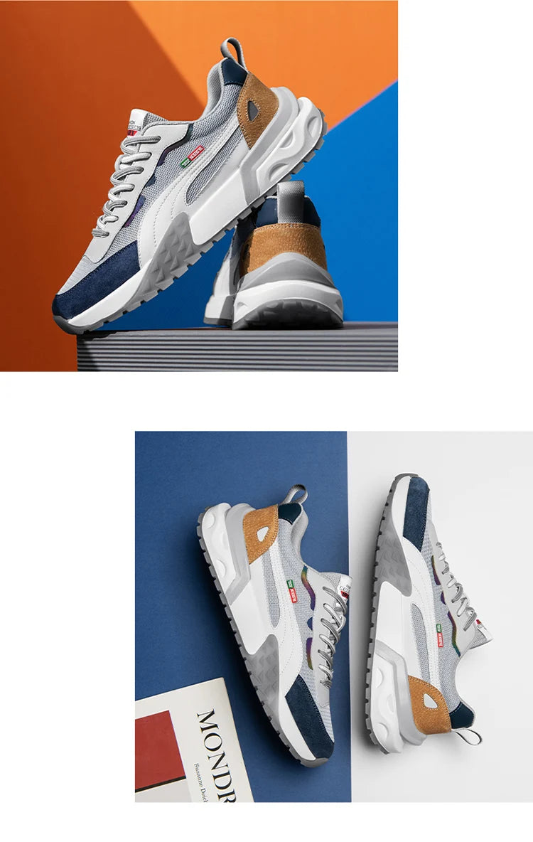 Men's Running Shoes Mesh Breathable Casual Shoes  Fashion Chunky Sneakers Men Outdoor Sports Tennis Shoes