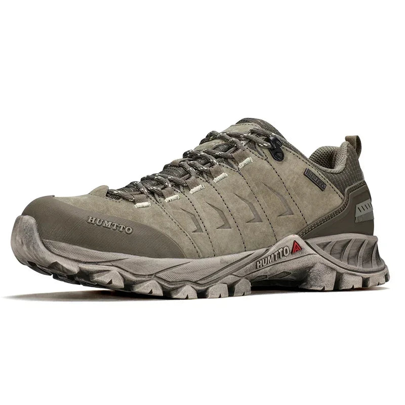 HUMTTO Non-slip Hiking Shoes for Men Genuine Leather Winter Men's Sports Shoes Outdoor Safety Sneakers Breathable Trekking Boots
