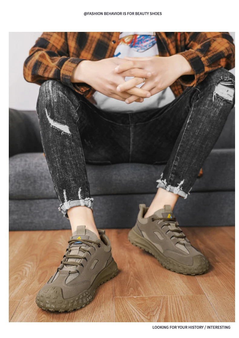 New Casual Sports Men's Work Shoes Lightweight Breathable Non-slip Spring and Summer Comfortable Student Walking Loafers