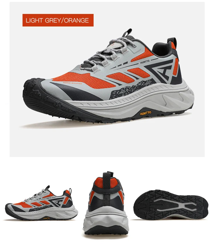 HUMTTO Sports Trail Running Shoes for Men Designer Tenis Man Casual Sneaker Breathable Lightweight Outdoor Black Men's Sneakers