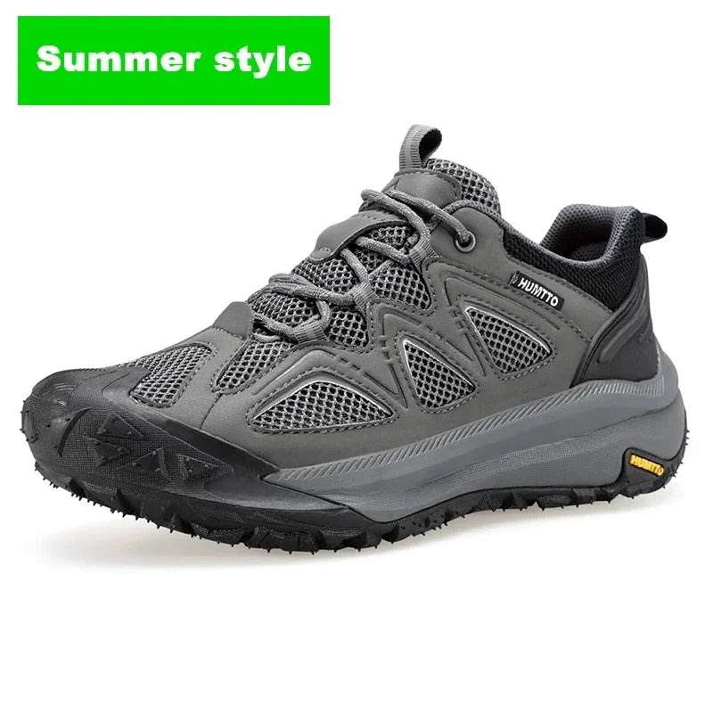 HUMTTO Breathable Trekking Shoes 
Outdoor Men's Sports Shoes 
Non-slip Hiking Boots for Men 
Leather Safety Walking Sneakers Man