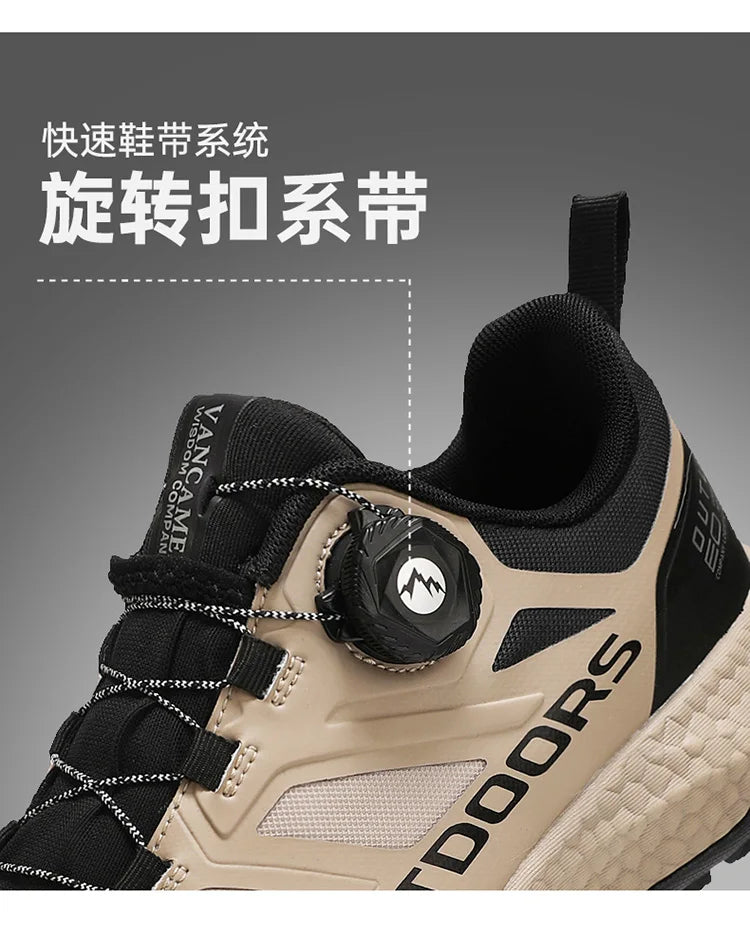 Brand Men’s Hiking Shoes Waterproof Non-slip Sneakers Lightweight Wear-Resistant Climbing Trekking Sneakers  Male Walking Shoes