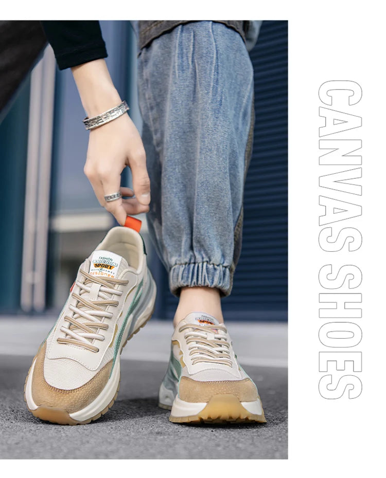 Men's Running Shoes Mesh Breathable Casual Shoes  Fashion Chunky Sneakers Men Outdoor Sports Tennis Shoes