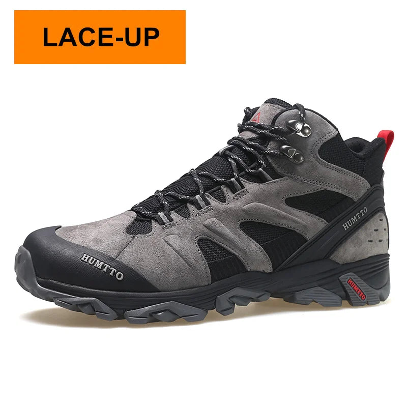 HUMTTO Waterproof Hiking Shoes Leather Outdoor Sneakers for Men Trekking Boots Male Camping Hunting Mens Tactical Ankle Boots