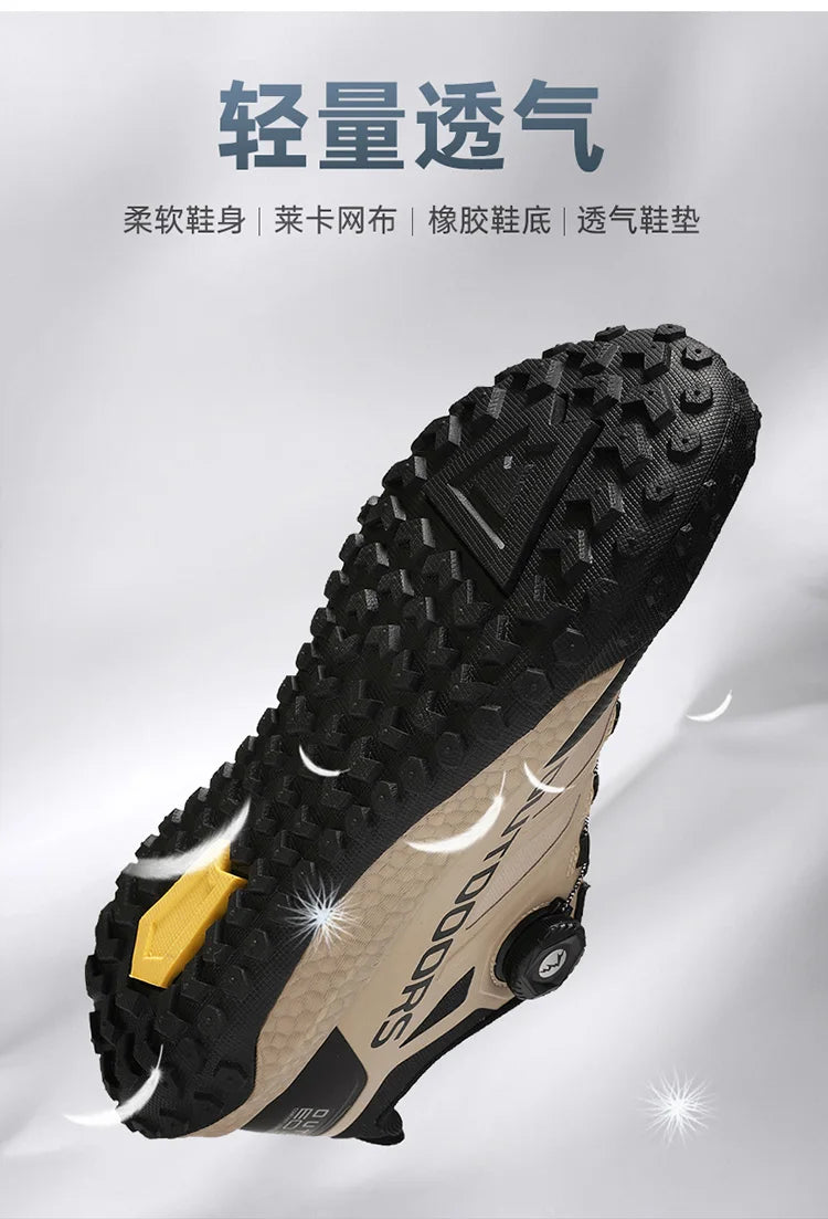Brand Men’s Hiking Shoes Waterproof Non-slip Sneakers Lightweight Wear-Resistant Climbing Trekking Sneakers  Male Walking Shoes