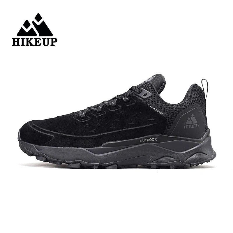HIKEUP Latest Men's Hiking Shoes Wear-resistant Non-slip Outdoor Sneaker Rock Climbing Trekking Hunting Men Sports Suede Leather