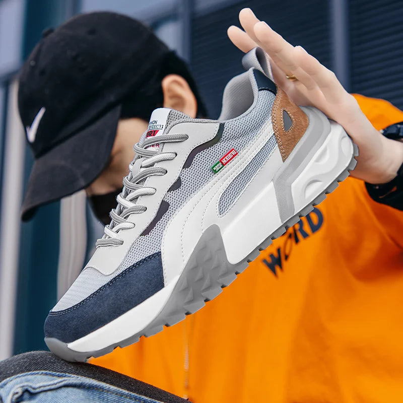 Men's Running Shoes Mesh Breathable Casual Shoes  Fashion Chunky Sneakers Men Outdoor Sports Tennis Shoes