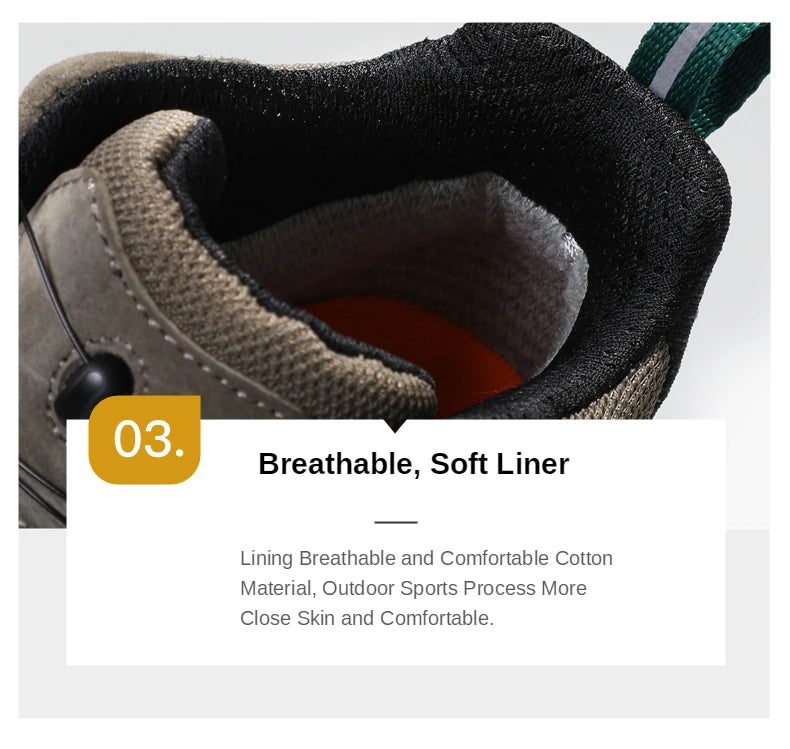 HUMTTO Waterproof Hiking Shoes Leather Outdoor Sneakers for Men Trekking Boots Male Camping Hunting Mens Tactical Ankle Boots