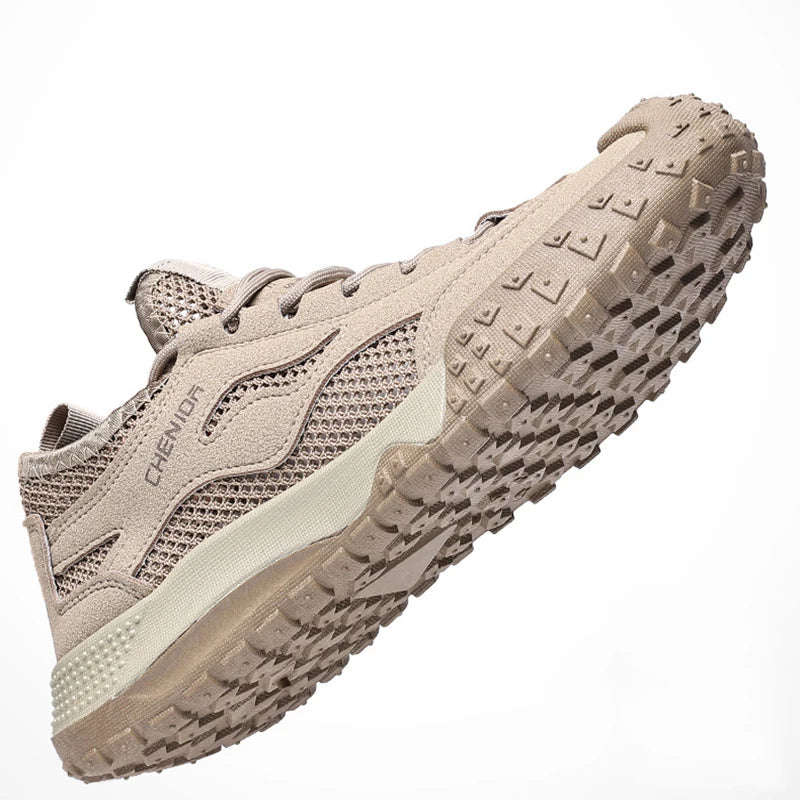 Oulylan Summer Breathable Hollow Wading Shoes Mesh Men Outdoor Hiking Climbing Shoes Sport Non-Slip Sneaker 39-44 Size