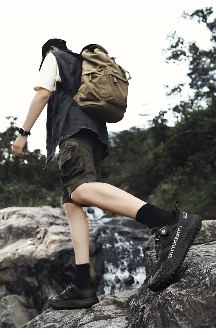 Brand Men’s Hiking Shoes Waterproof Non-slip Sneakers Lightweight Wear-Resistant Climbing Trekking Sneakers  Male Walking Shoes