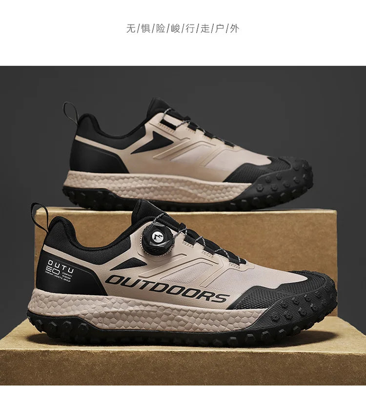 Brand Men’s Hiking Shoes Waterproof Non-slip Sneakers Lightweight Wear-Resistant Climbing Trekking Sneakers  Male Walking Shoes