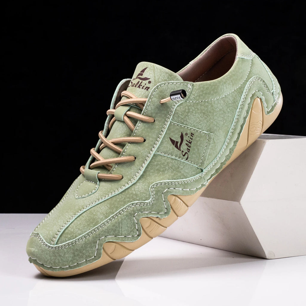 New Men's Flat Casual Shoes Handmade PU Leather Comfortable Loafers Outdoor Men Shoes Breathable Men Moccasins Men's Sneakers