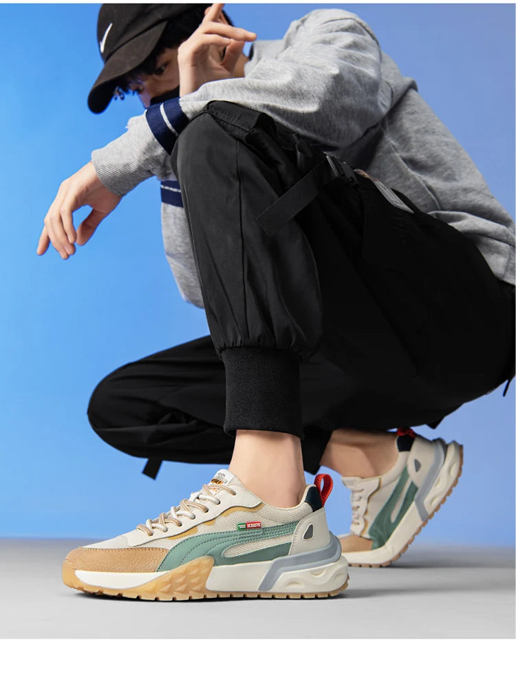 Men's Running Shoes Mesh Breathable Casual Shoes  Fashion Chunky Sneakers Men Outdoor Sports Tennis Shoes