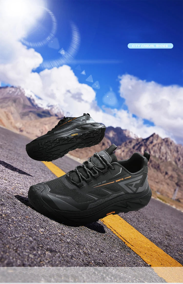 HUMTTO Sports Trail Running Shoes for Men Designer Tenis Man Casual Sneaker Breathable Lightweight Outdoor Black Men's Sneakers