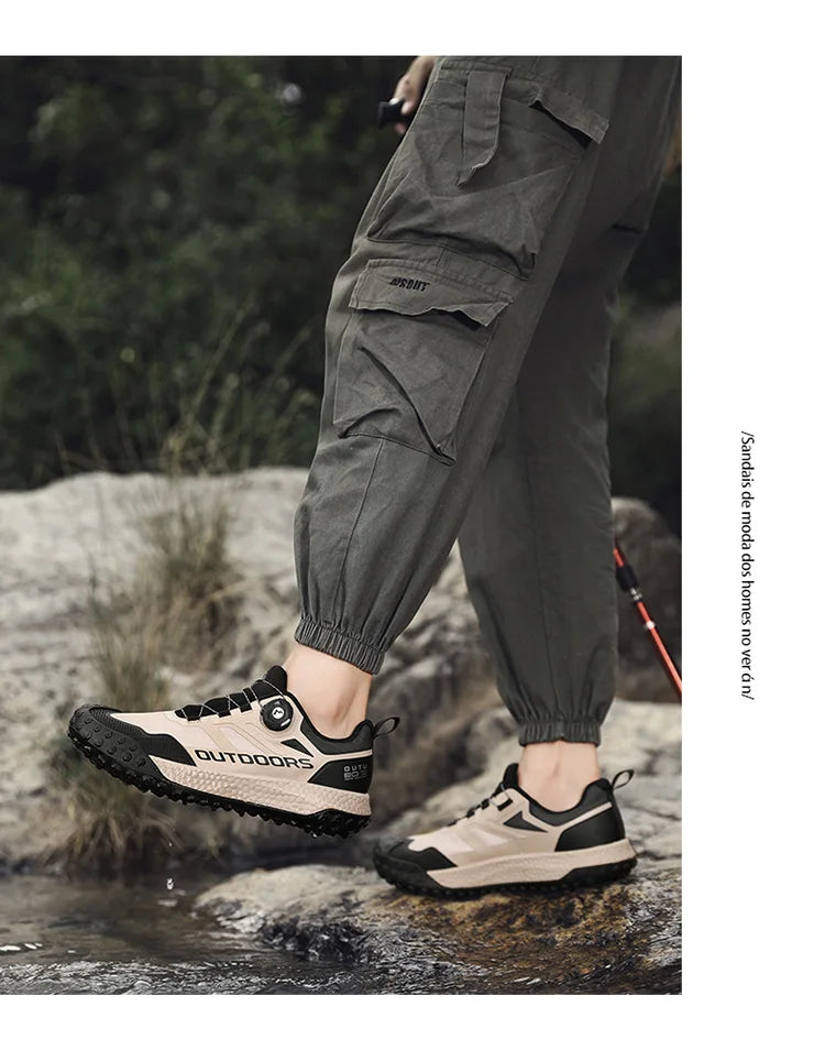 Brand Men’s Hiking Shoes Waterproof Non-slip Sneakers Lightweight Wear-Resistant Climbing Trekking Sneakers  Male Walking Shoes