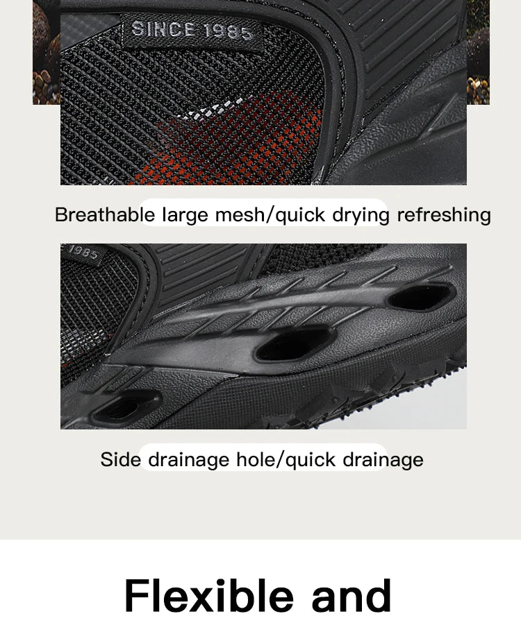 HUMTTO Summer Water Hiking Shoes for Men Breathable Mens Sneaker 2025 Outdoor Beach Sandals Fishing Climbing Wading Man Sneakers