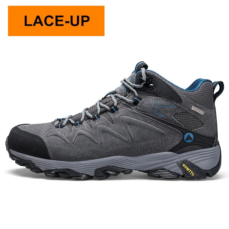 HUMTTO Waterproof Hiking Shoes Leather Outdoor Sneakers for Men Trekking Boots Male Camping Hunting Mens Tactical Ankle Boots