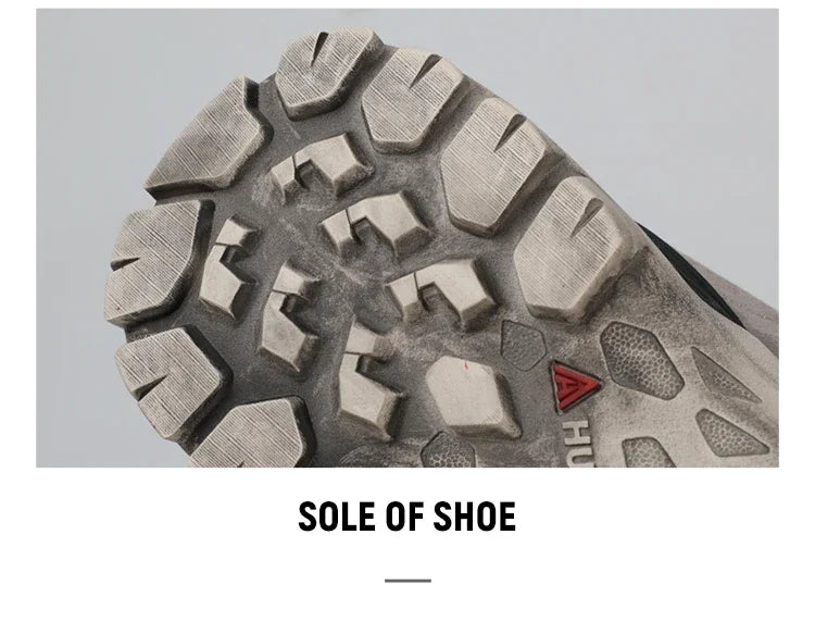 HUMTTO Non-slip Hiking Shoes for Men Genuine Leather Winter Men's Sports Shoes Outdoor Safety Sneakers Breathable Trekking Boots