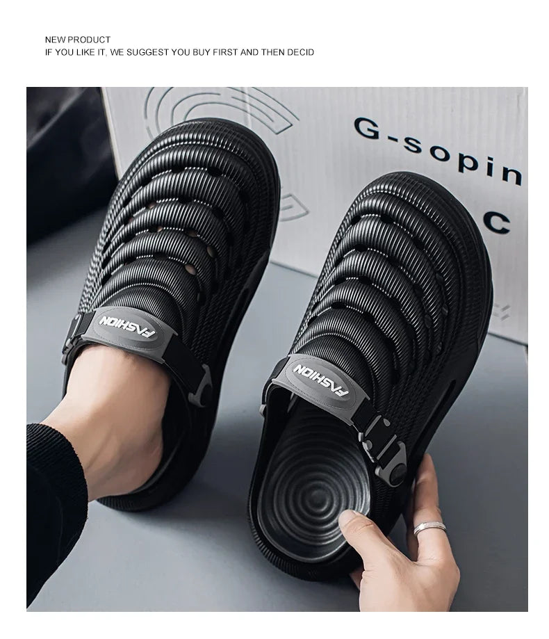 Original Designer Summer Slippers Men Clogs Platform Women Beach Sandals Outdoor Casual Non-slip Footwear Men Sandals
