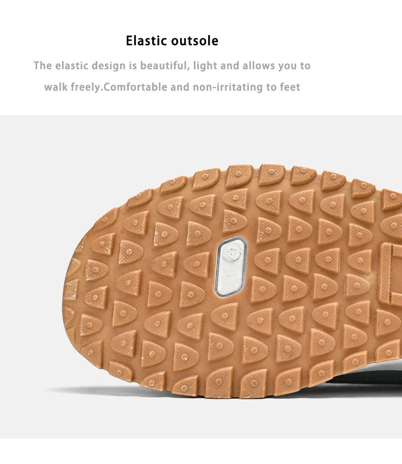 Mens Casual Sneakers Comfortable Soft Bottom Male Trainers Fashion Classic Non-slip Lace-up Tennis Shoes Sport Shoes Man Leather