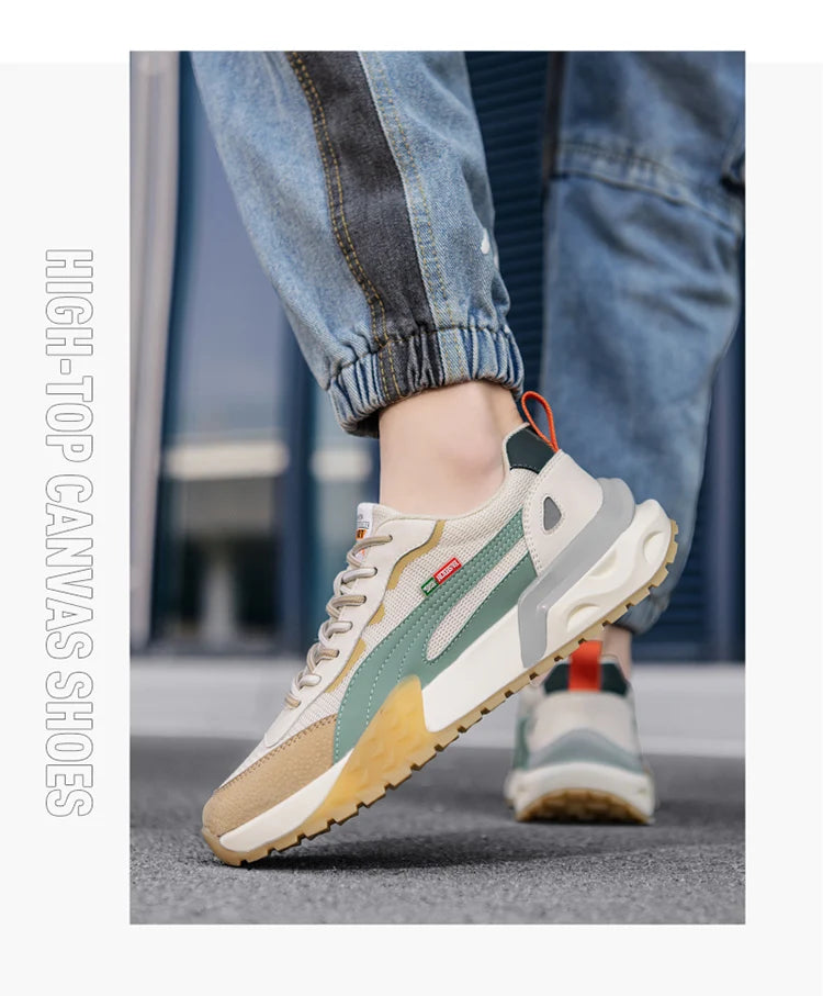 Men's Running Shoes Mesh Breathable Casual Shoes  Fashion Chunky Sneakers Men Outdoor Sports Tennis Shoes