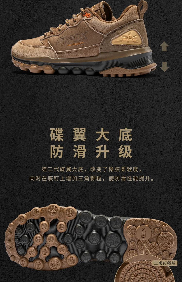 Rax  Men Hiking Shoes  Breathable Outdoor Sports Sneakers for Men Lightweight Mountain Climbing Trekking Shoes Lightweight Shoes