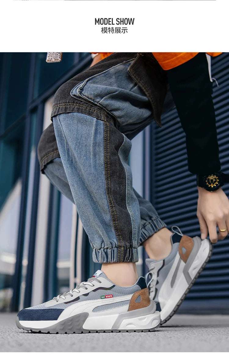 Men's Running Shoes Mesh Breathable Casual Shoes  Fashion Chunky Sneakers Men Outdoor Sports Tennis Shoes