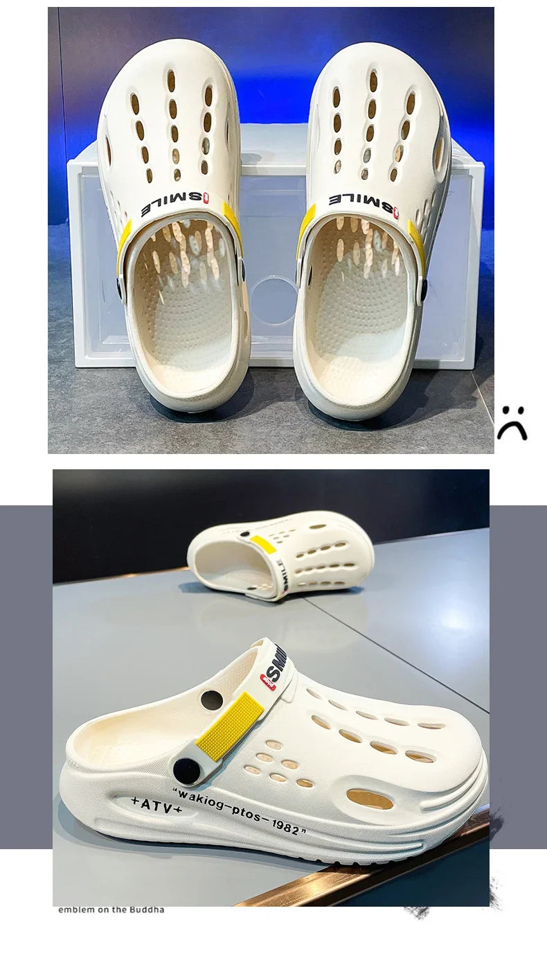 Classic Clog Men Casual Sandals Unisex Closed-Toe Slip-Ons Outdoor Men's Breathable Beach Shoes Slippers