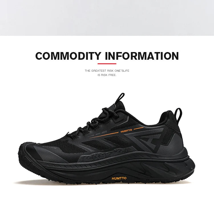 HUMTTO Sports Trail Running Shoes for Men Designer Tenis Man Casual Sneaker Breathable Lightweight Outdoor Black Men's Sneakers