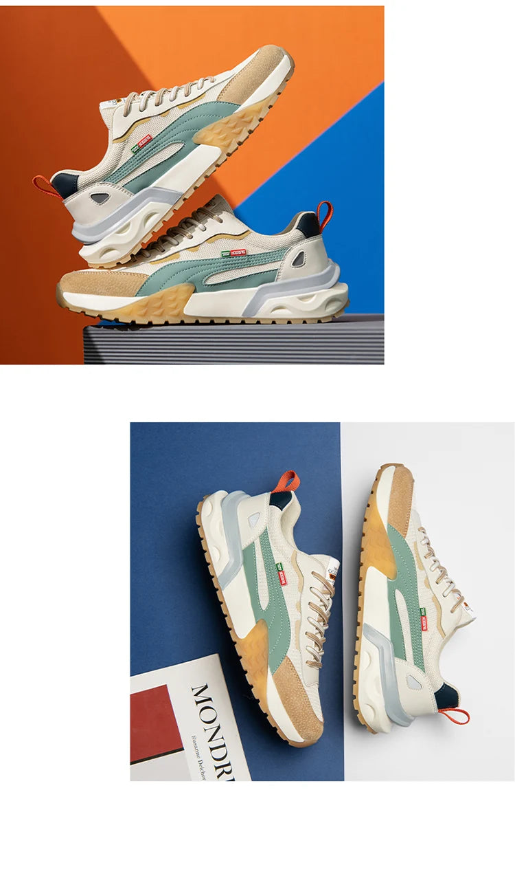 Men's Running Shoes Mesh Breathable Casual Shoes  Fashion Chunky Sneakers Men Outdoor Sports Tennis Shoes