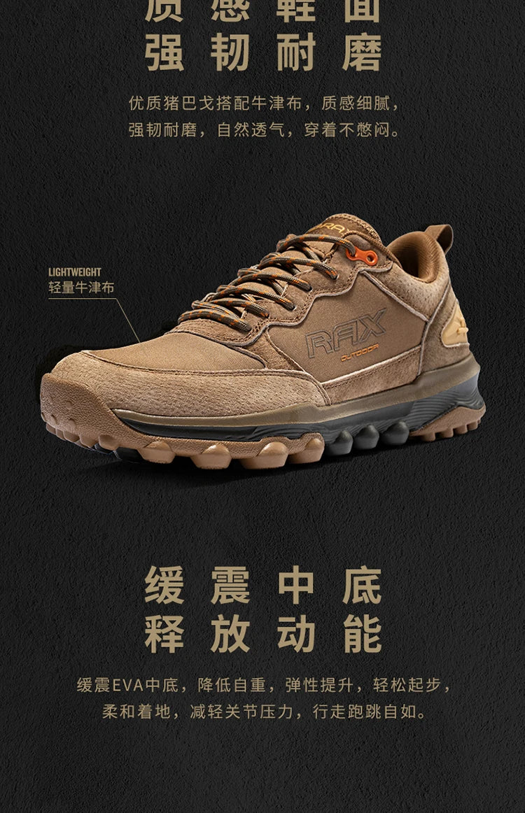 Rax  Men Hiking Shoes  Breathable Outdoor Sports Sneakers for Men Lightweight Mountain Climbing Trekking Shoes Lightweight Shoes