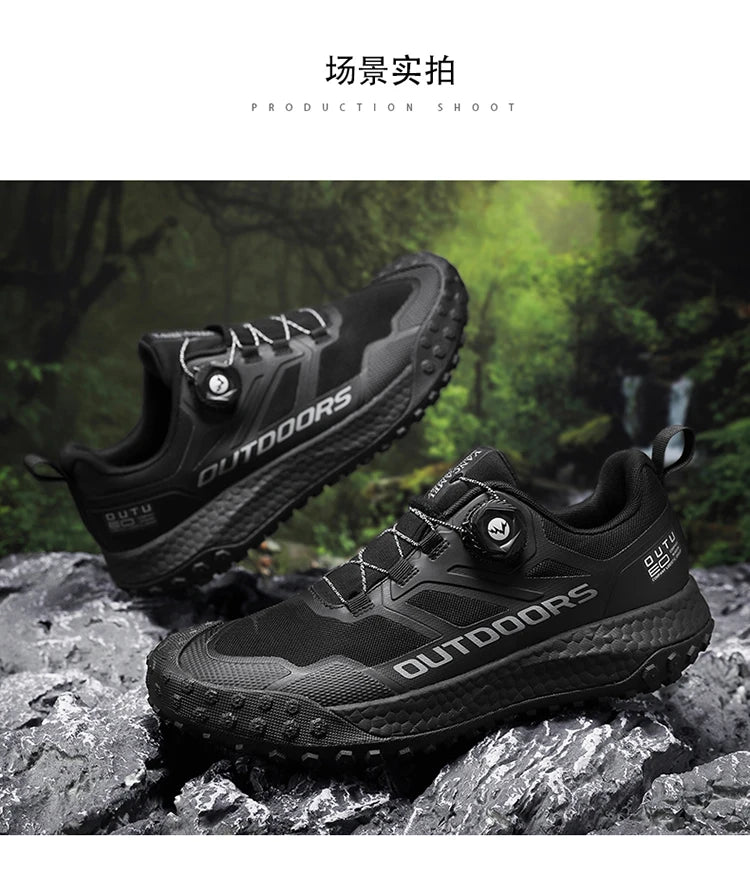 Brand Men’s Hiking Shoes Waterproof Non-slip Sneakers Lightweight Wear-Resistant Climbing Trekking Sneakers  Male Walking Shoes